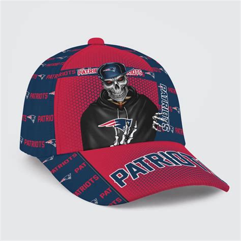 New England Patriots Skull Team Logo Cap