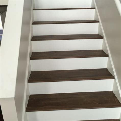 Shop upvc stair nosing, vinyl round nose stair treads and other stair nosing products online now at dctuk. Luxury Vinyl Plank on Stairs with White Risers. | Luxury ...