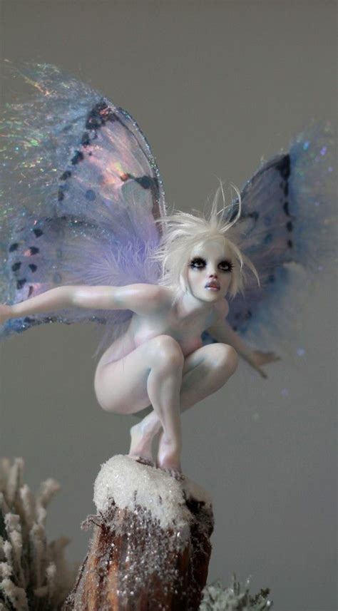 Frosty Tinkerbell Winter Faerie Ooak By Nicole West Fairy Art Fairy Dolls Faeries