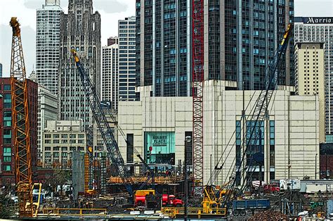 Downtown Chicago High Rise Construction Site Photograph By Ginger Wakem