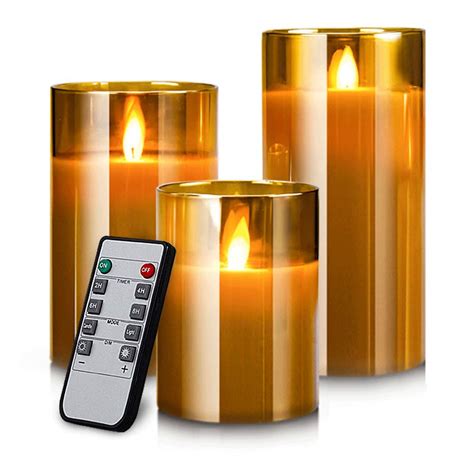 Led Flameless Candles Battery Operated Flickering Candles Pillar Real