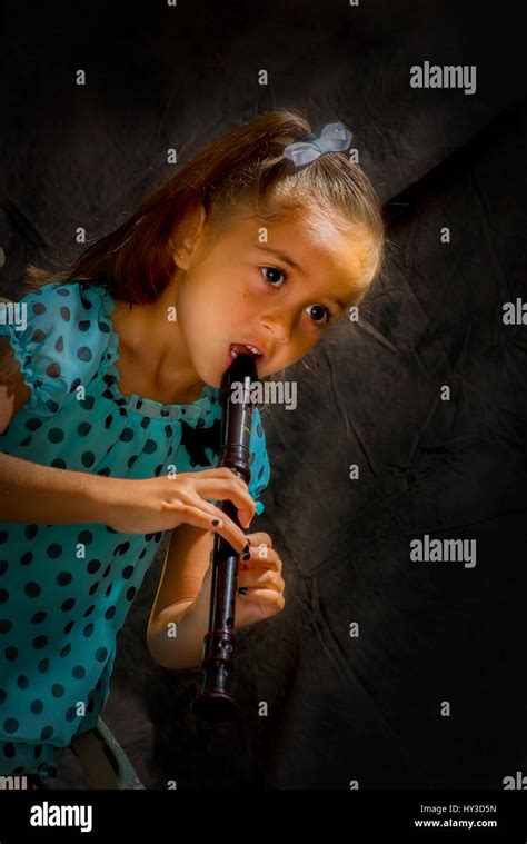 Girl Playing Recorder Hi Res Stock Photography And Images Alamy