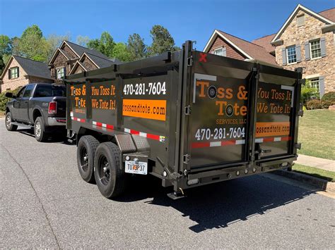 Junk Hauling Dumpster Trailer Rental Toss And Tote