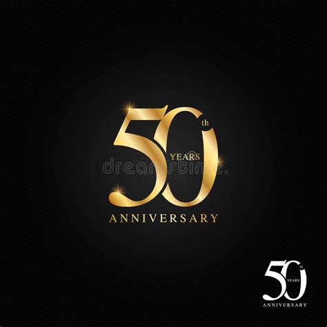 50 Years Anniversary Logo Icon And Symbol Vector Illustration Stock