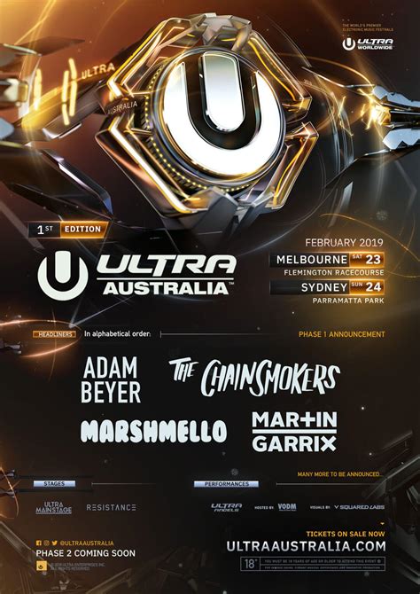 Ultra Australia Announces Phase One Lineup Ultra Europe