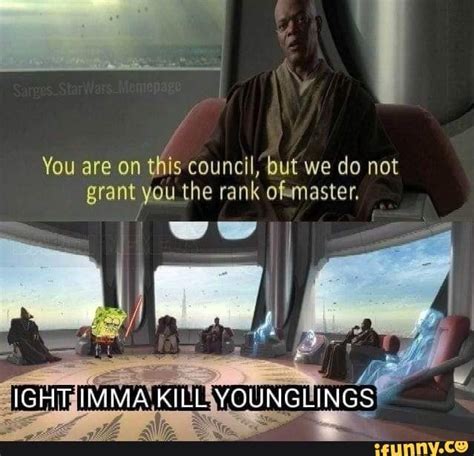 You Are On This Council But We Do Not Grant You The Rank Of Master Star Wars Humor