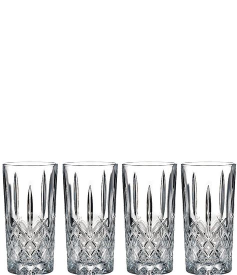 marquis by waterford markham 4 piece traditional crystal highball glass set dillards