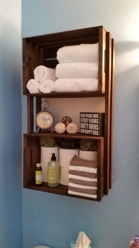 Small Wooden Bathroom Shelves Rispa