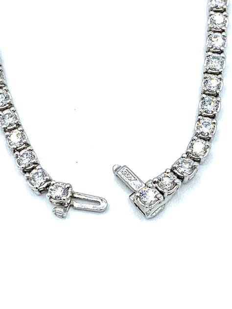 2570 Carat Round Brilliant Diamond Riviera Platinum Necklace