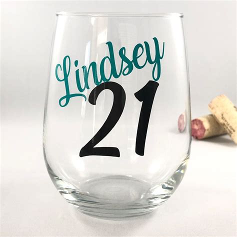 21st Birthday Wine Glass Shot Glass 21st Birthday T Finally Etsy