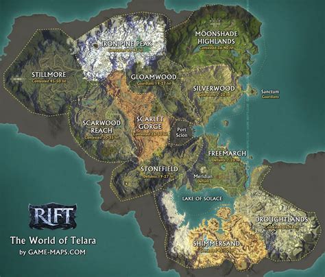 Rift The World Of Telara Map Карта