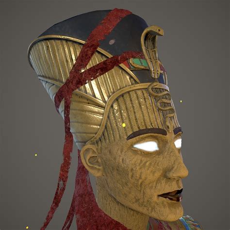 3d Model Nefertiti Bust Assassins Creed Origins Dlc Fan Art Ztl Stl Vr Ar Low Poly Cgtrader