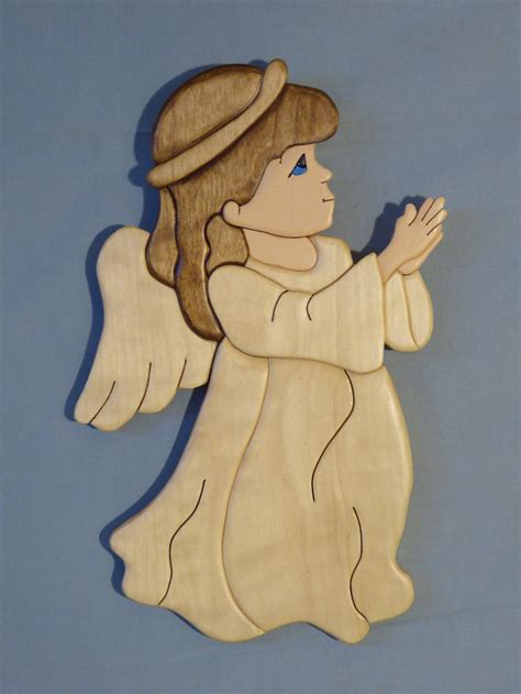 Intarsia Angel Etsy