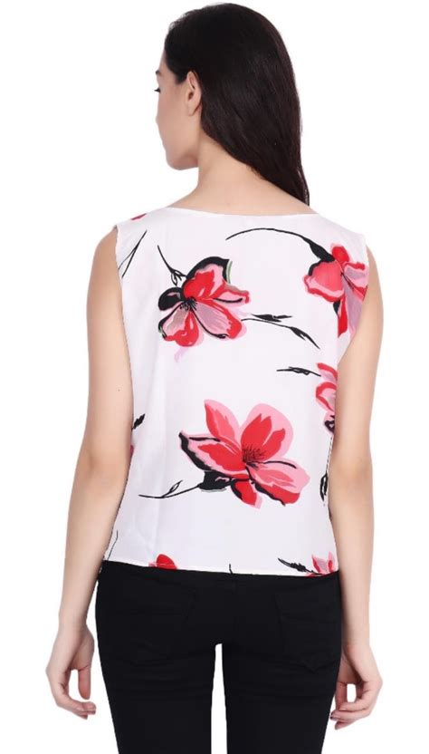 Adorable Crepe Printed Womens Top Stylosale