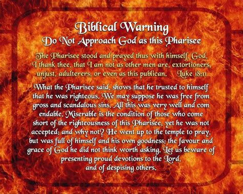 Biblical Warning Do Not Approach God As This Pharisee Biblical