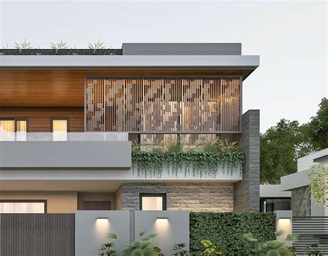 E 6 Jodhpur On Behance Modern House Facades Small House Elevation