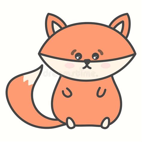 Cute Cartoon Baby Fox Vector Isolated Illustration Of A Wild Animal