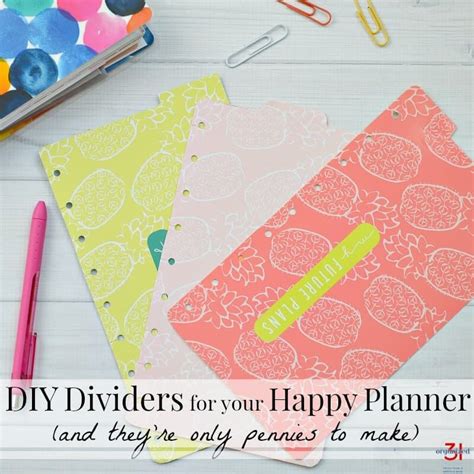 Diy Dividers For Happy Planners Organized 31