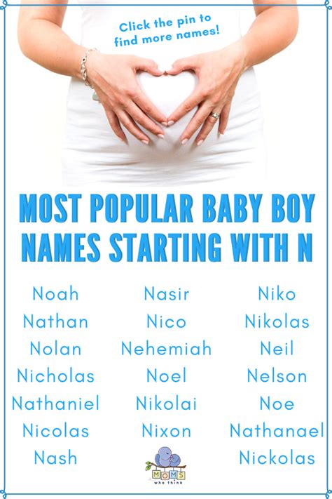 Baby Boy Names That Start With N Unique Baby Boy Names Boy Names