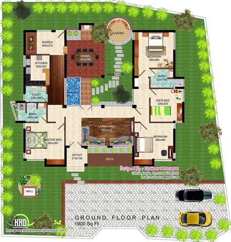 Eco Friendly Single Floor Kerala Villa Kerala Home Design And Floor