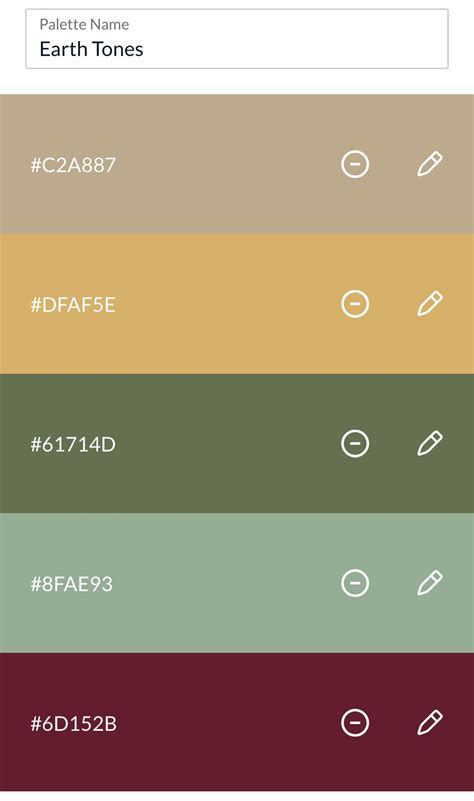 Earth Tones Color Palette Hex Ellen Lane