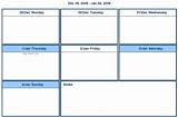 Pictures of 1 Week Schedule Template