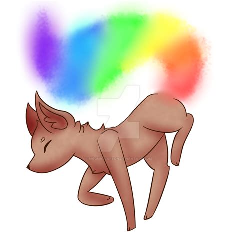 Rainbow Fox By Magmaflareon On Deviantart