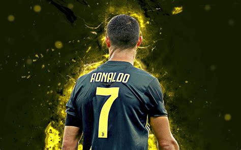 Download Wallpapers 4k Cristiano Ronaldo Back View Black Uniform