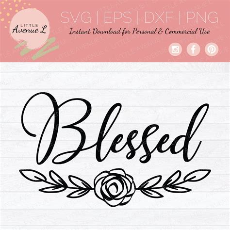 Blessed Svg Hand Drawn Flowers Svg Home Svg Blessed Etsy How To