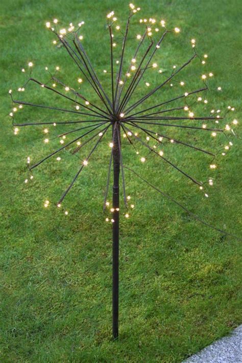 Dandelion 35cm Solar Garden Lights Outdoor Stake Light Led Etsy Uk