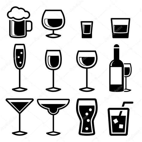 Iconos De Bebida Vector Gráfico Vectorial © Yulias07 Imagen 30485527