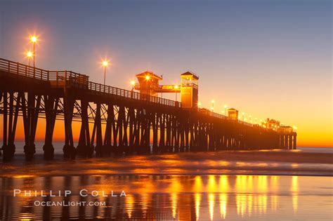 Oceanside Pier At Dusk Sunset Night California 14628