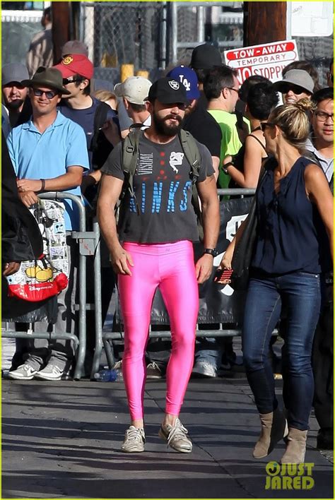 Shia Labeouf Wears Pink Tights To Accept Ellen Degeneres Challenge See The Photos Photo