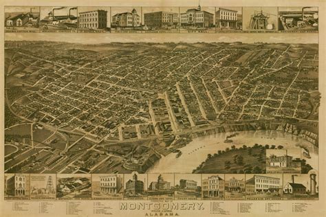 Historic Map Montgomery Al 1887 World Maps Online