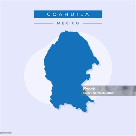 Vector Illustration Vector Of Coahuila Map Mexico Stock Illustration