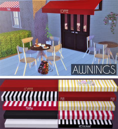 Building Awnings Ts4cc Sims 4 Cc Custom Content Build Mode The Sims