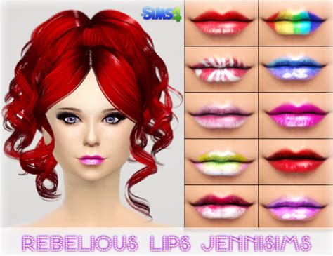 Jennisims Downloads Sims 4 Makeup Rebelious Lips