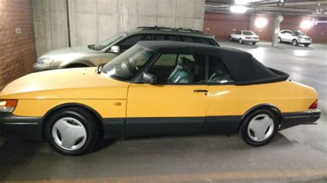 Saab 900 Convertible 1991 Monte Carlo Yellow For Sale