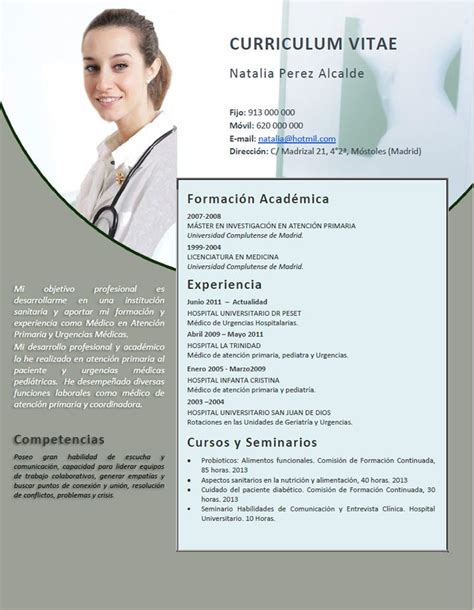 Curriculum Para Médicos Creamos Curriculums Especiales Para Enfermeras