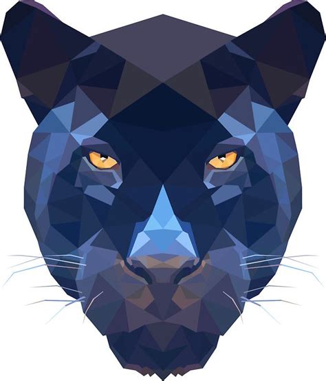 Panther Sticker By Edwardmhz Geometric Animals Polygon Art