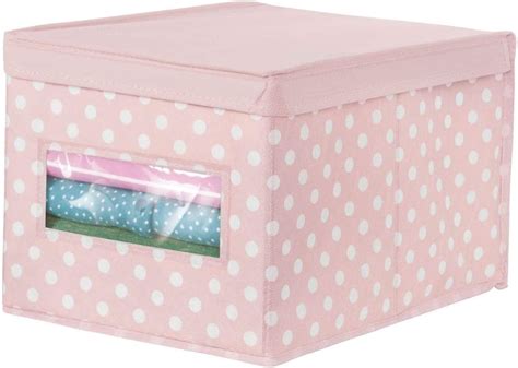 Mdesign Soft Stackable Fabric Closet Storage Organizer Holder Box