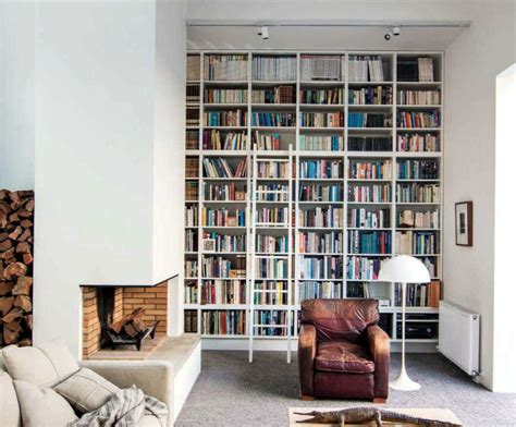Loving The Floor To Ceiling Bookcase With Ladder Floor To Ceiling