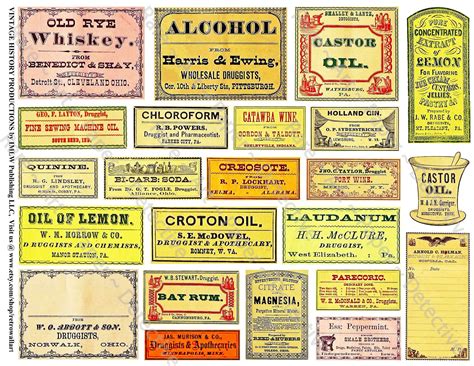 Apothecary Bottle Labels Rx Jars And Pharmacy Art Paper Etsy Druggist