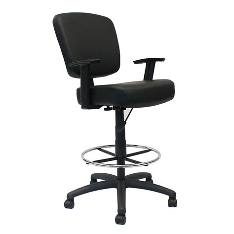 Consider a drafting stool that includes a footing since this plays a vital role in enhancing your posture. Boss Oversized Drafting Stool with Foot Rest Black - BossChair