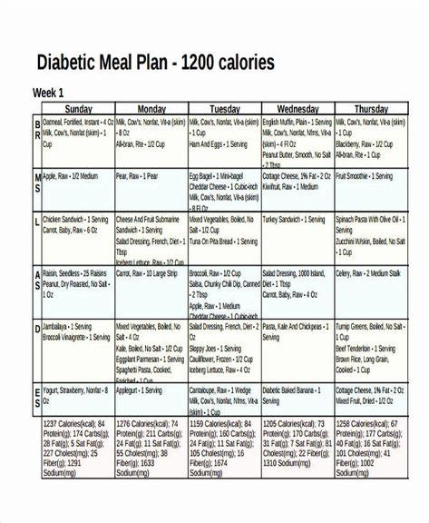 Diabetic Meal Planning Template Fresh 10 Meal Plan Examples Samples