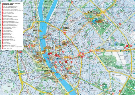 Get familiar with the city layout. Large detailed tourist and hotels map of Budapest city ...