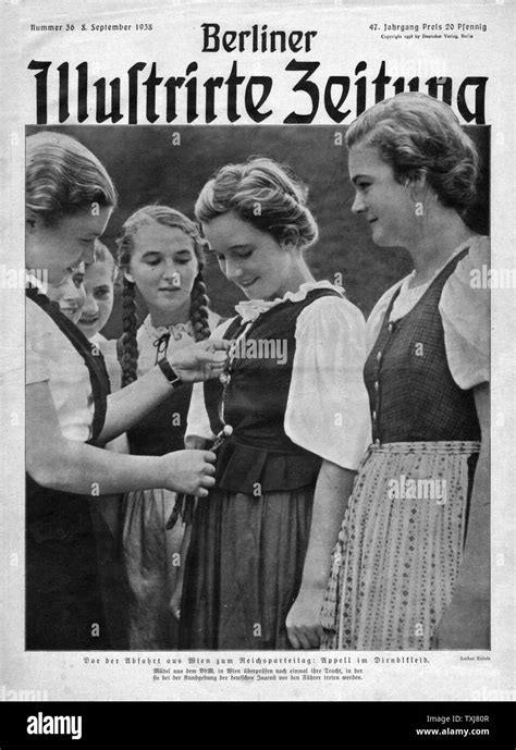 1938 Berliner Illustrirte Zeitung Bdm Bund Deutscher Madel German