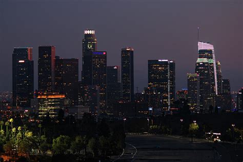 Los Angeles Skyline Nighttime 3 Photograph By Helaine Cummins Pixels