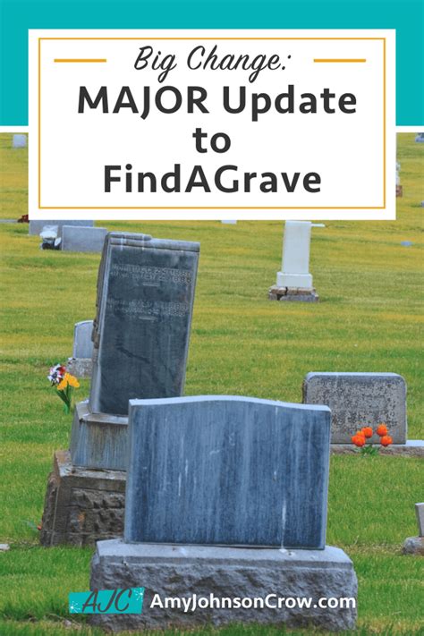 Major Update To Findagrave Memorials Amy Johnson Crow