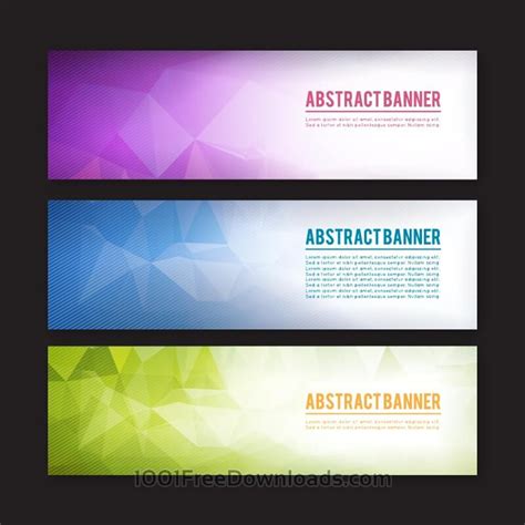 Free Vectors Set Of Banners With Different Design Elements Abstract